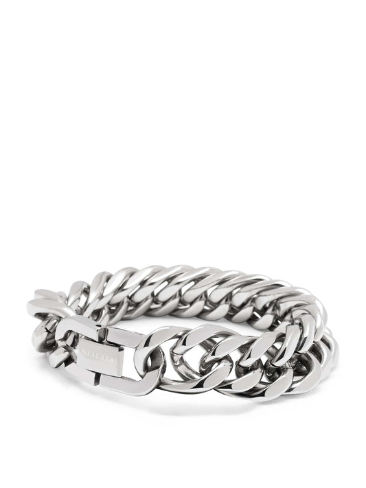 Silver Chunky Cuban Chain Bracelet