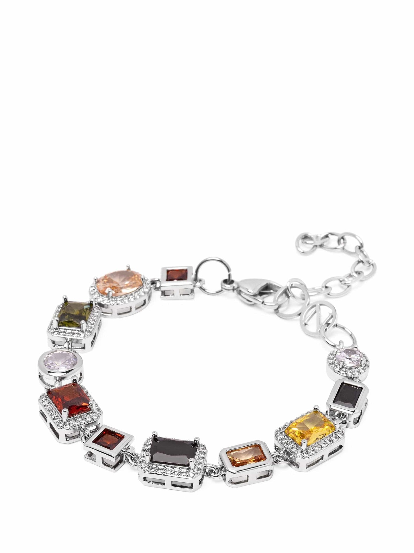 Silver Gemstone Bracelet