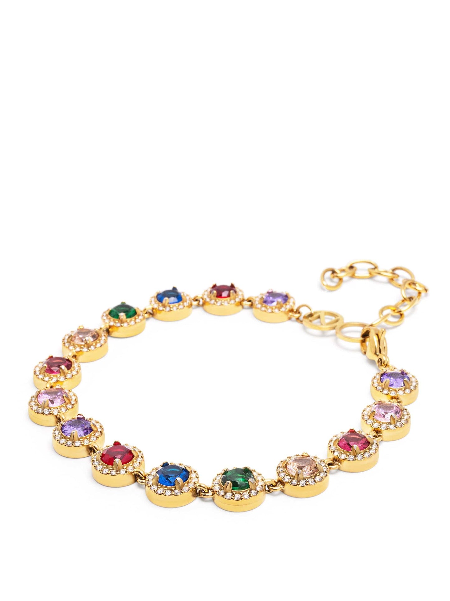 Multi Gemstone Link Bracelet