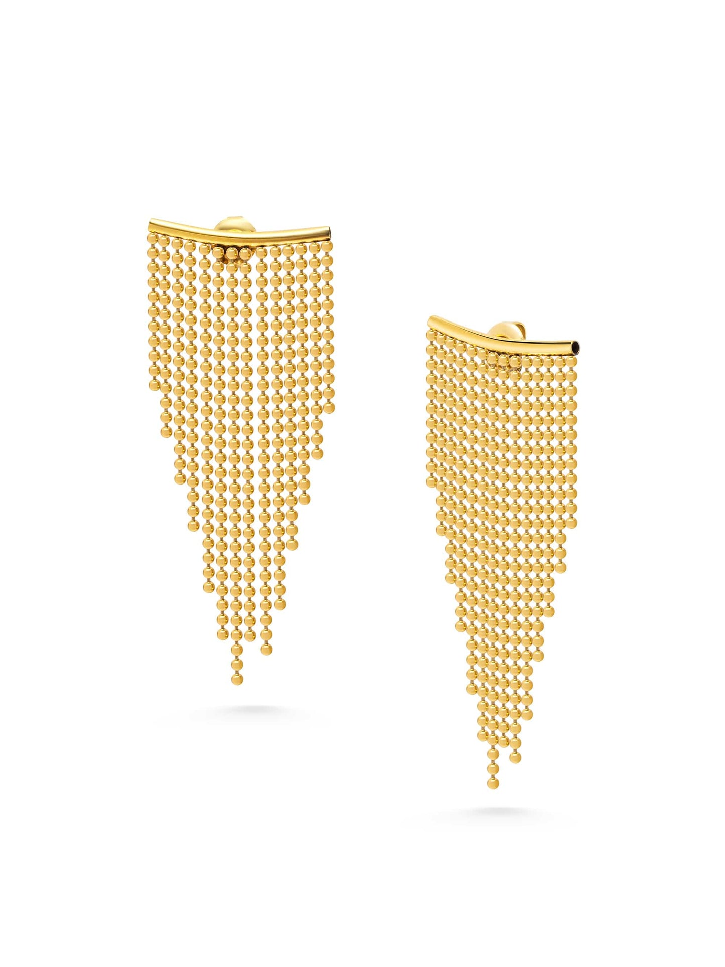 Tassel Fringe Earrings in Gold