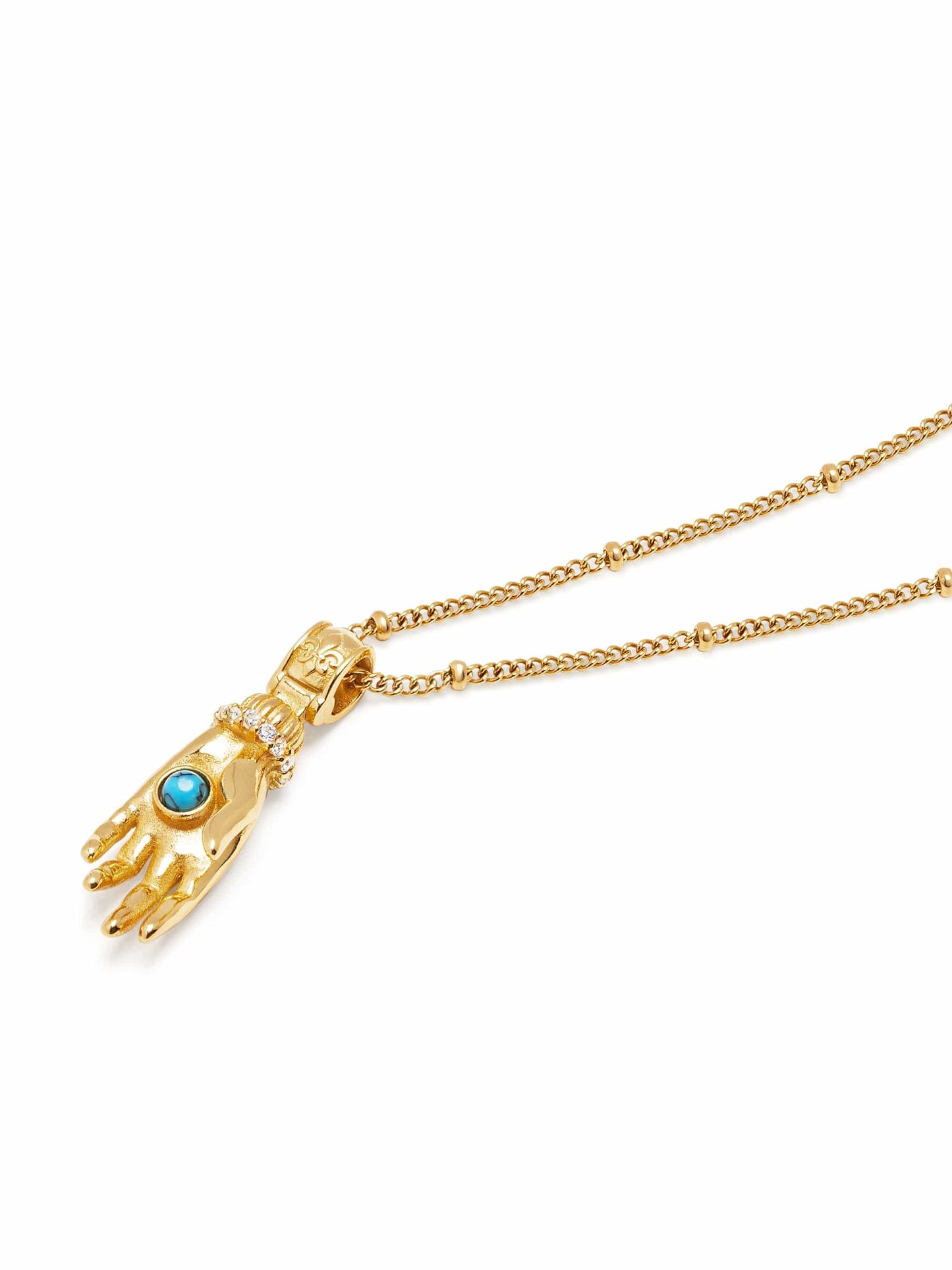 Gold Guardian Hand Pendant Necklace