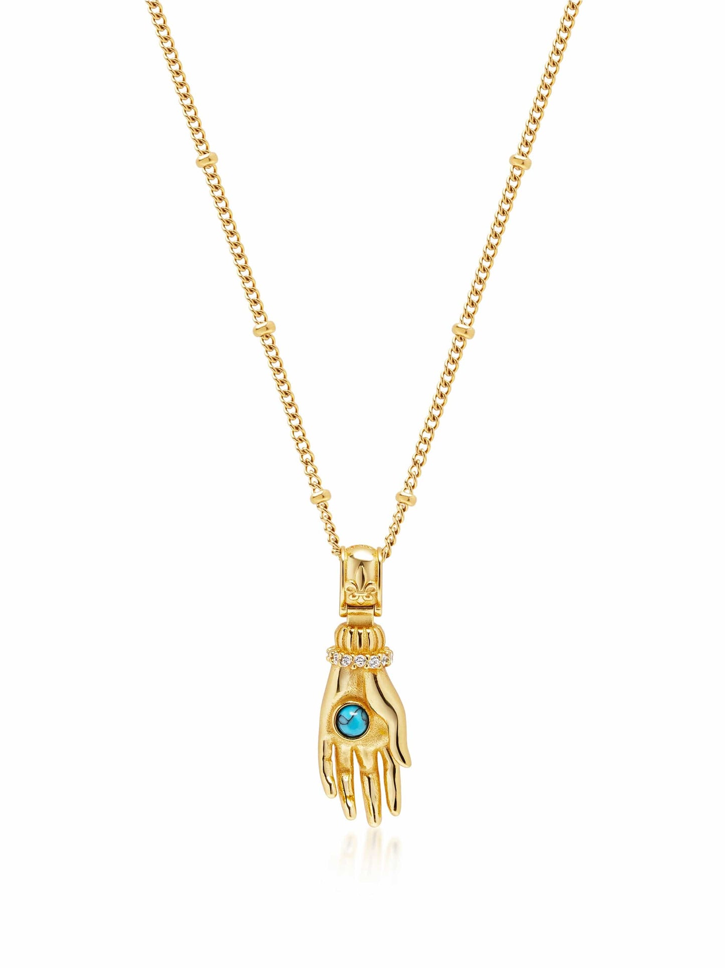 Gold Guardian Hand Pendant Necklace