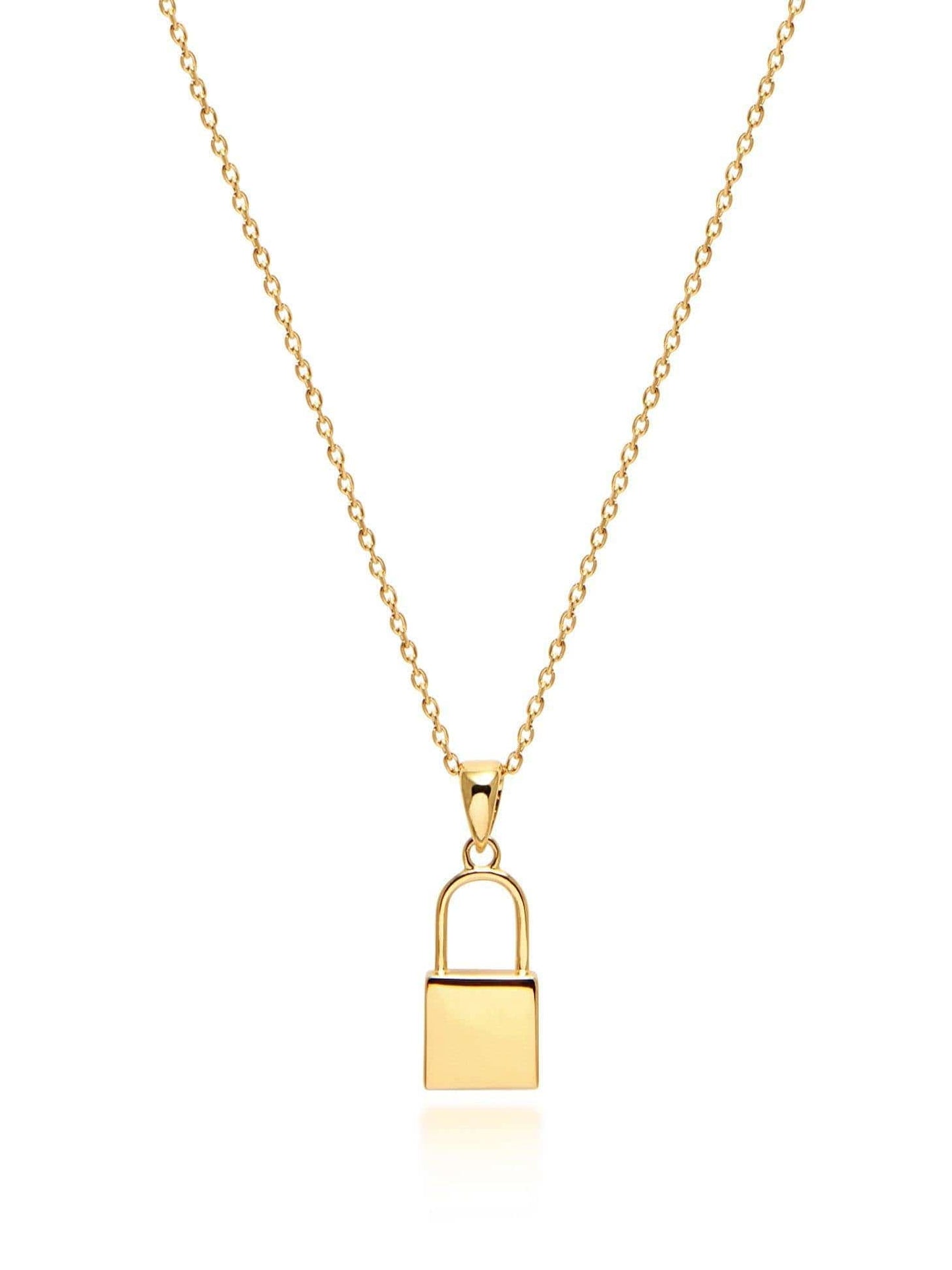 Lock Necklace in Gold