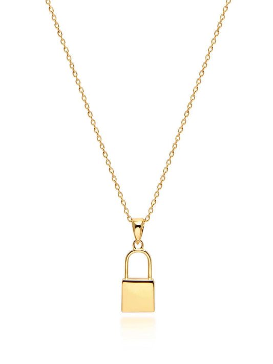 Lock Necklace in Gold