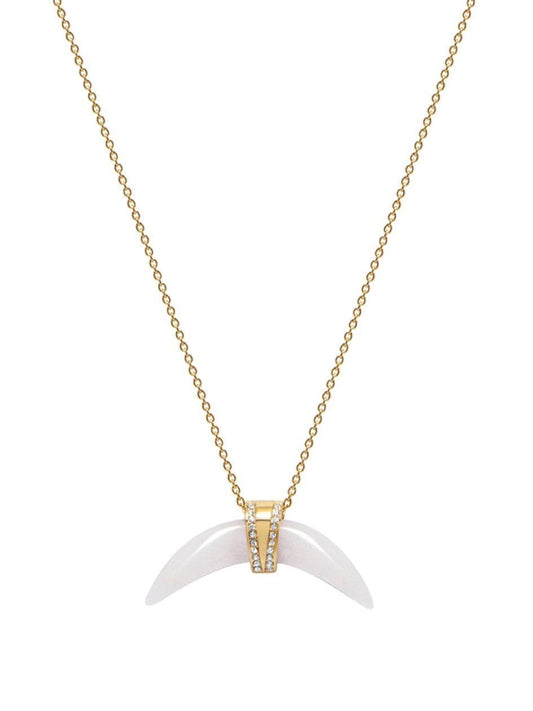 Mother Of Pearl Horn Necklace