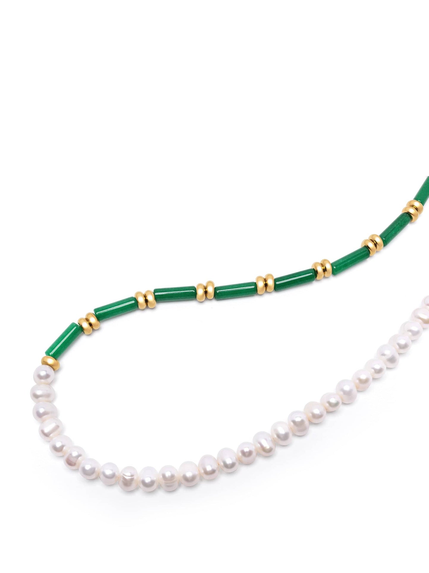 Pearl Choker with Green Agate