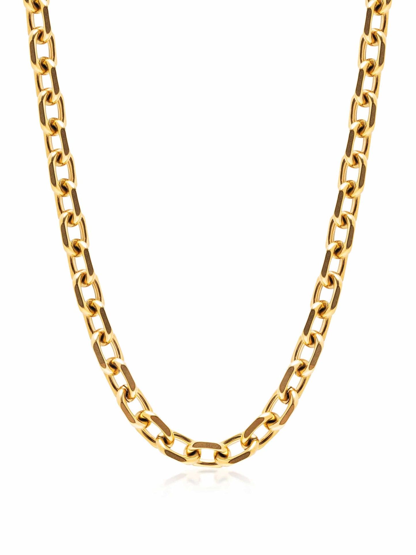 Round Cable Chain Necklace in Gold