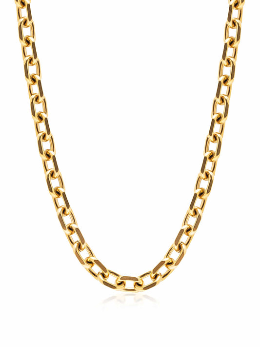 Round Cable Chain Necklace in Gold