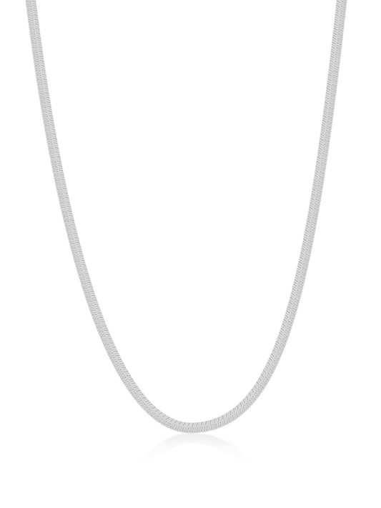 Snake Chain Necklace in Silver