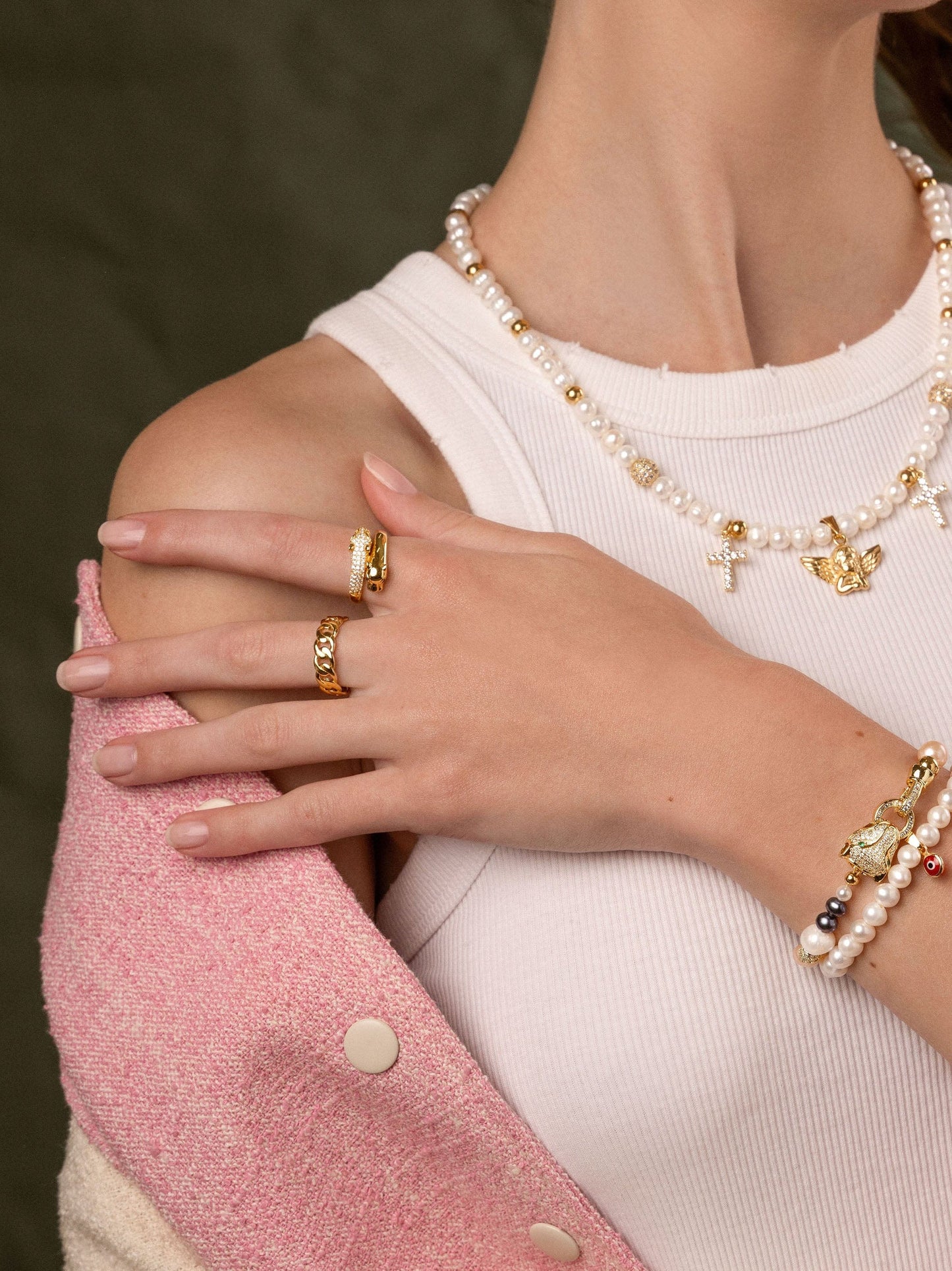 Chain Ring in Gold